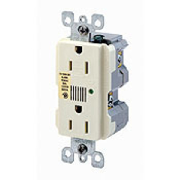 Leviton 15A Receptacle, Deco, 5-15R, 125V, Blue 7280-B